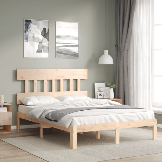 Letto senza Materasso 140x190 cm in Legno Massello di Pino | homemem39
