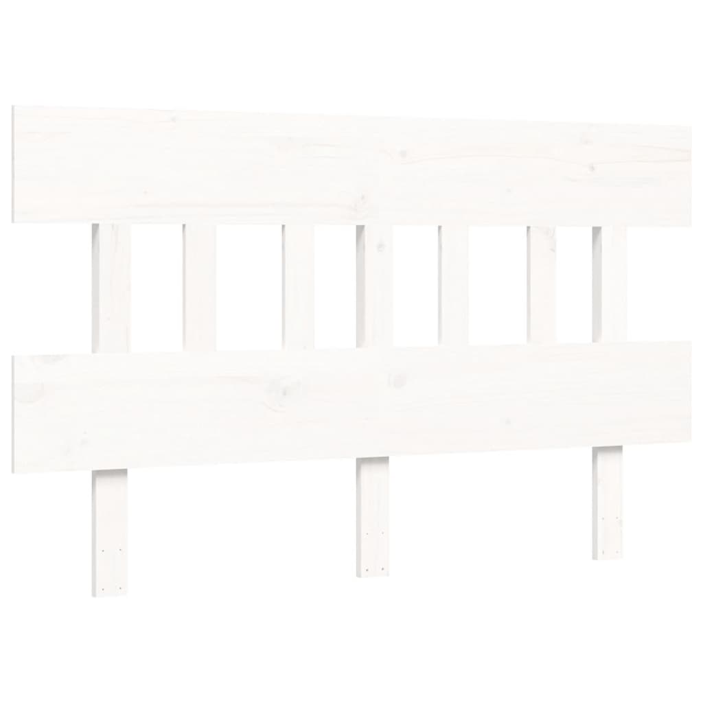 Letto senza Materasso Bianco 140x190 cm Legno Massello di Pino