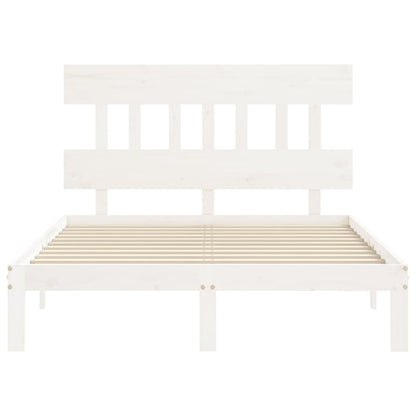 Giroletto senza Materasso Bianco 140x200 cm Legno Massello Pino