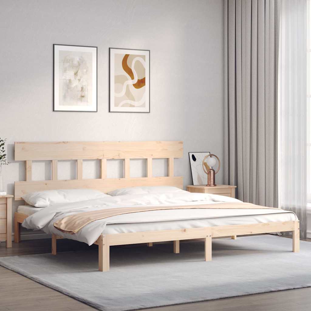 Giroletto senza Materasso 200x200 cm in Legno Massello di Pino