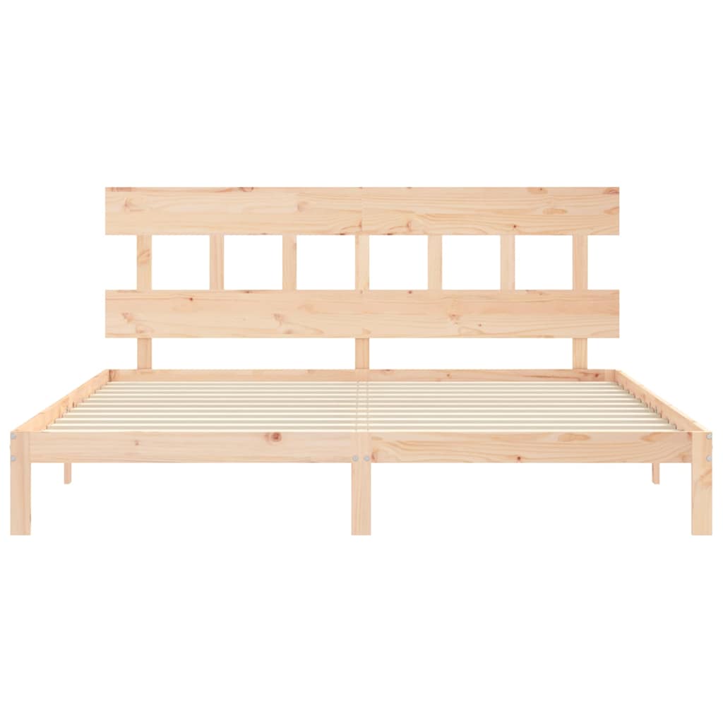 Giroletto senza Materasso 200x200 cm in Legno Massello di Pino