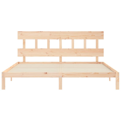 Giroletto senza Materasso 200x200 cm in Legno Massello di Pino