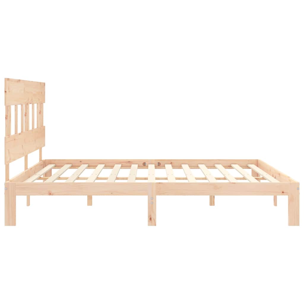 Giroletto senza Materasso 200x200 cm in Legno Massello di Pino