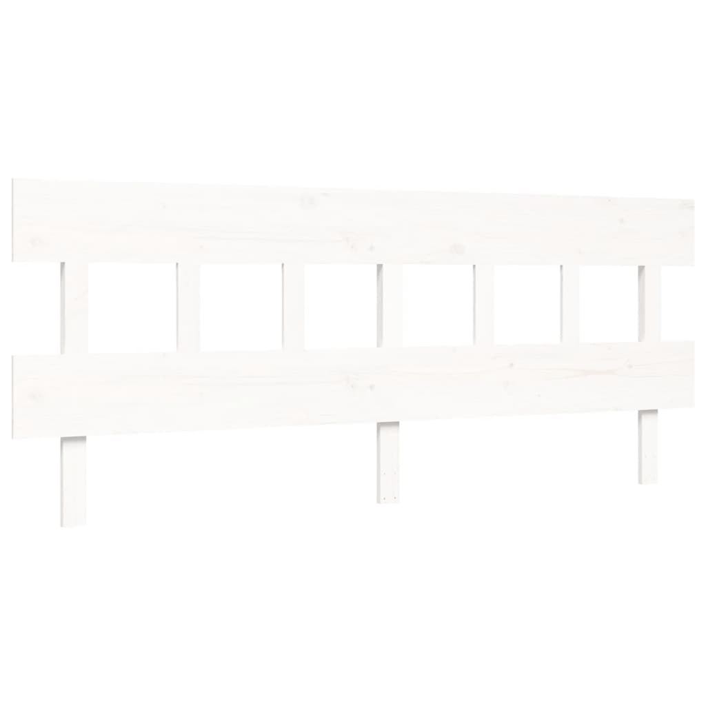 Giroletto senza Materasso Bianco 200x200 cm Legno Massello Pino
