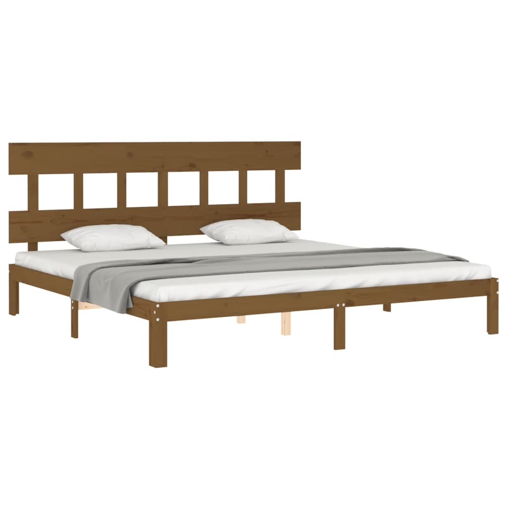Giroletto con Testiera ambra 200x200 cm in Legno Massello