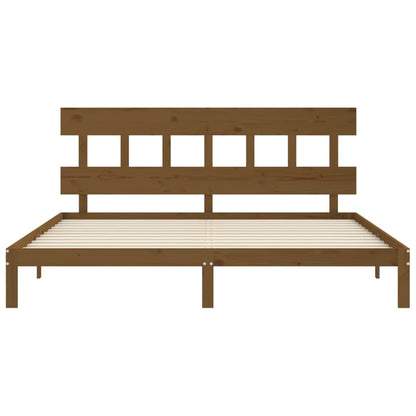 Giroletto con Testiera ambra 200x200 cm in Legno Massello