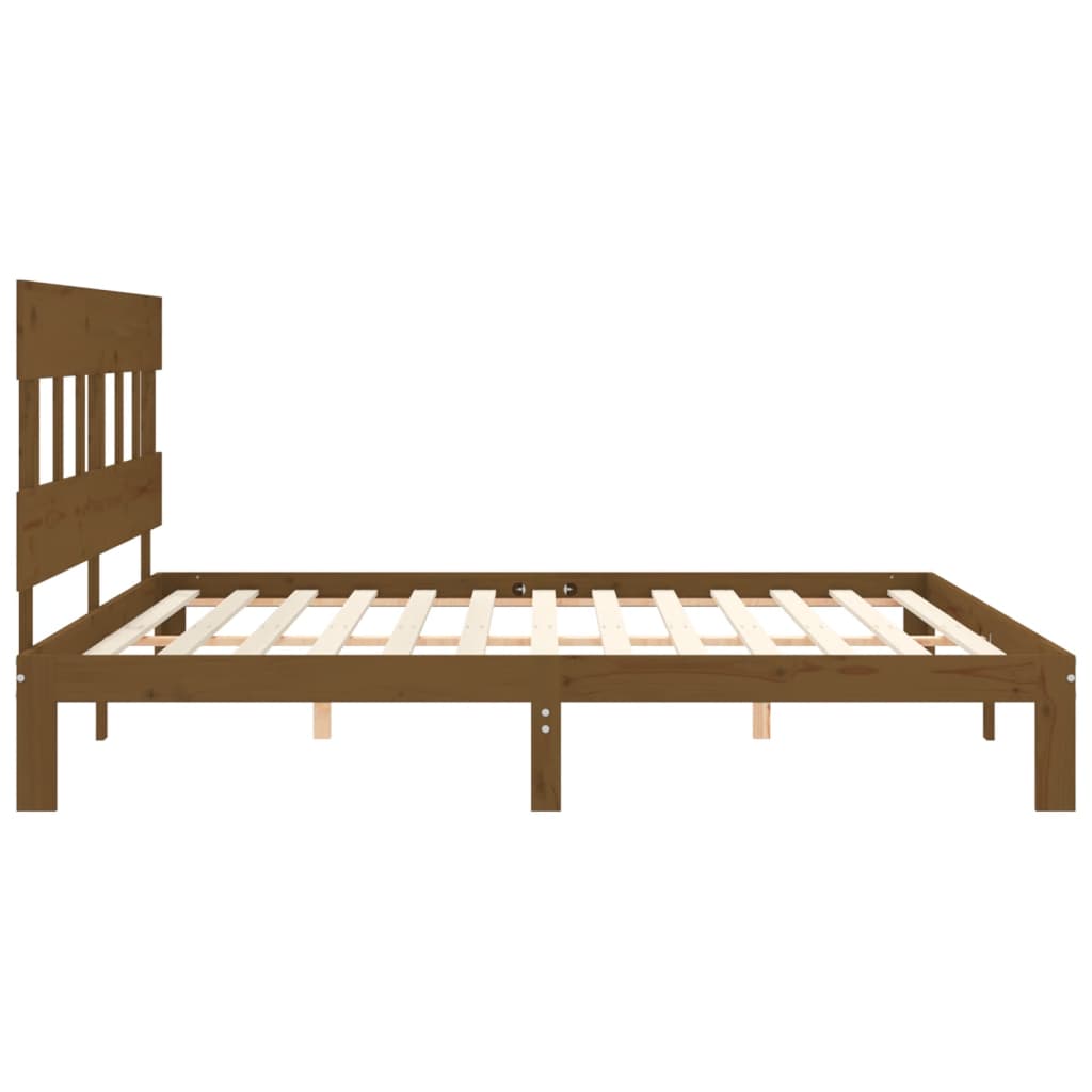 Giroletto con Testiera ambra 200x200 cm in Legno Massello
