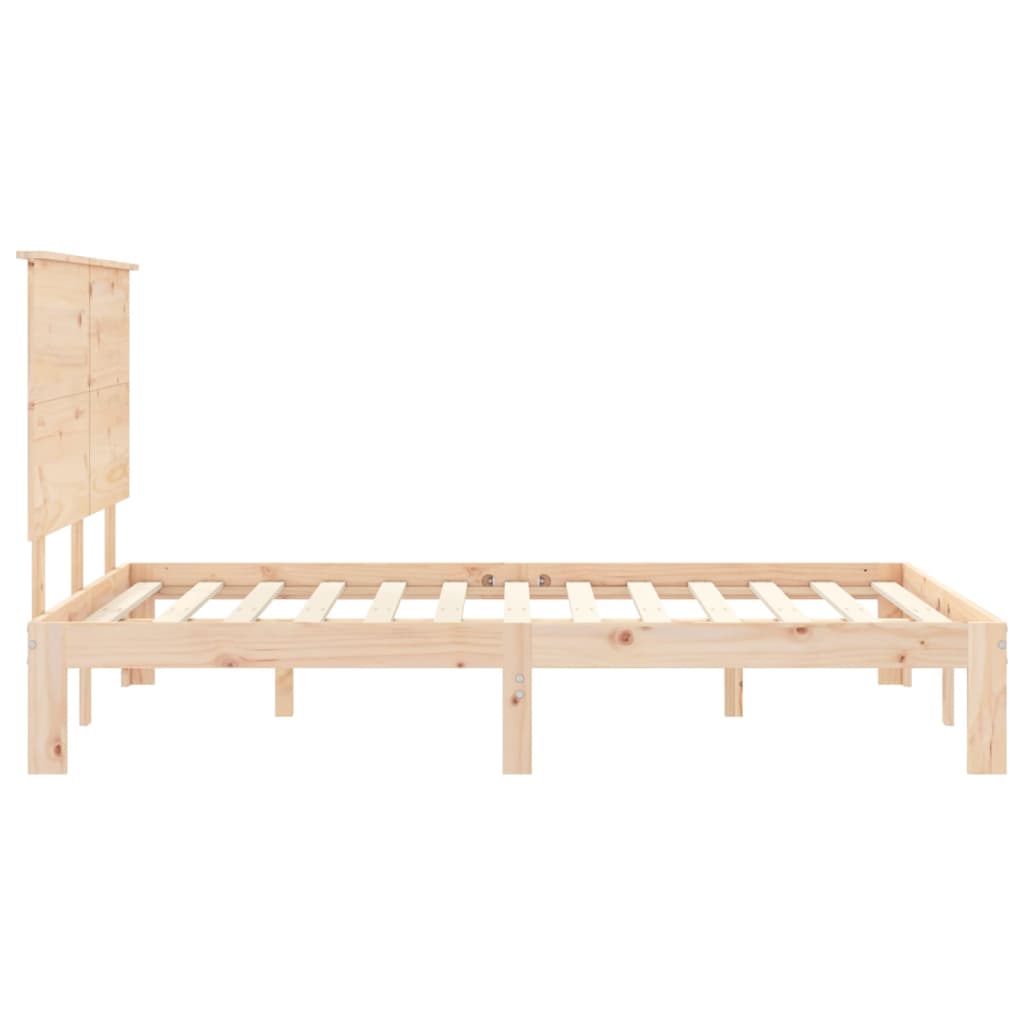 Letto senza Materasso 140x190 cm in Legno Massello di Pino