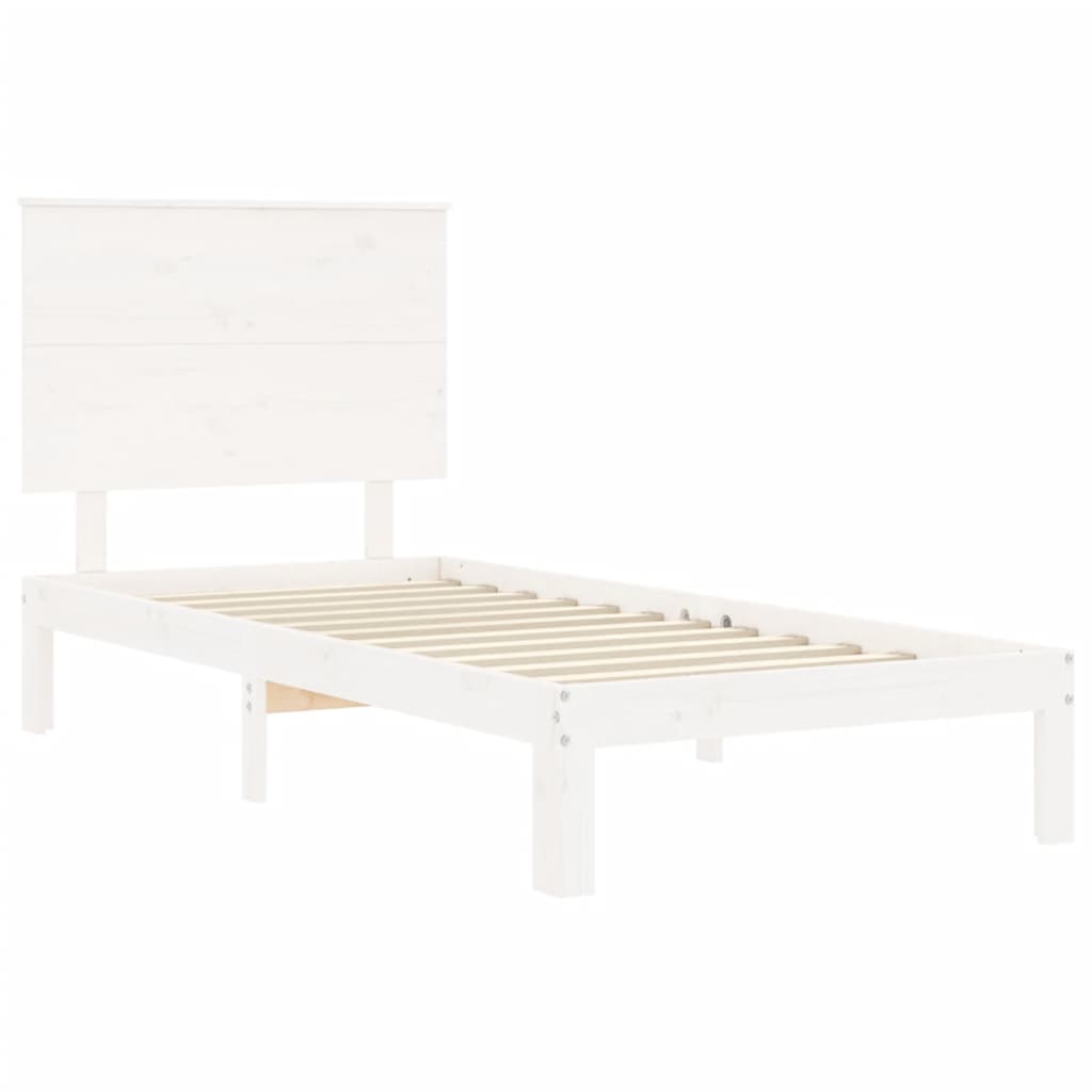 Giroletto senza Materasso Bianco 100x200 cm Legno Massello Pino - homemem39