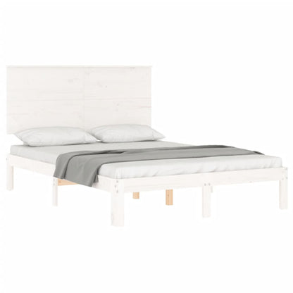 Giroletto senza Materasso Bianco 120x200 cm Legno Massello Pino
