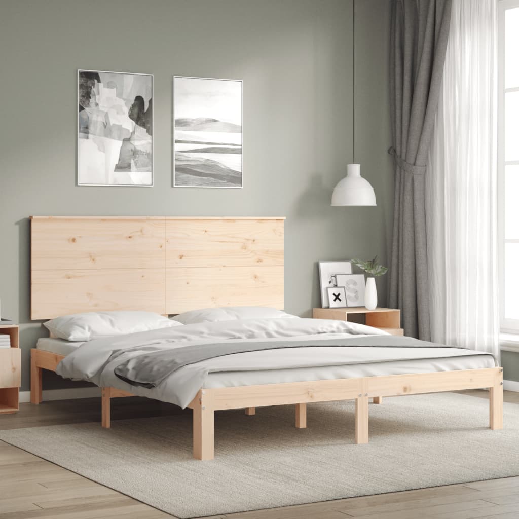 Giroletto con Testiera King Size in Legno Massello | homemem39
