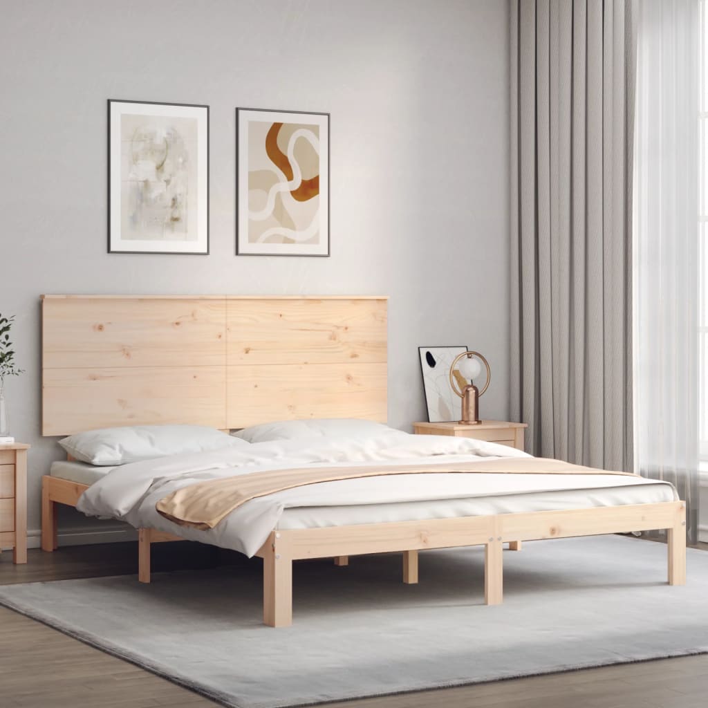 Giroletto con Testiera King Size in Legno Massello | homemem39