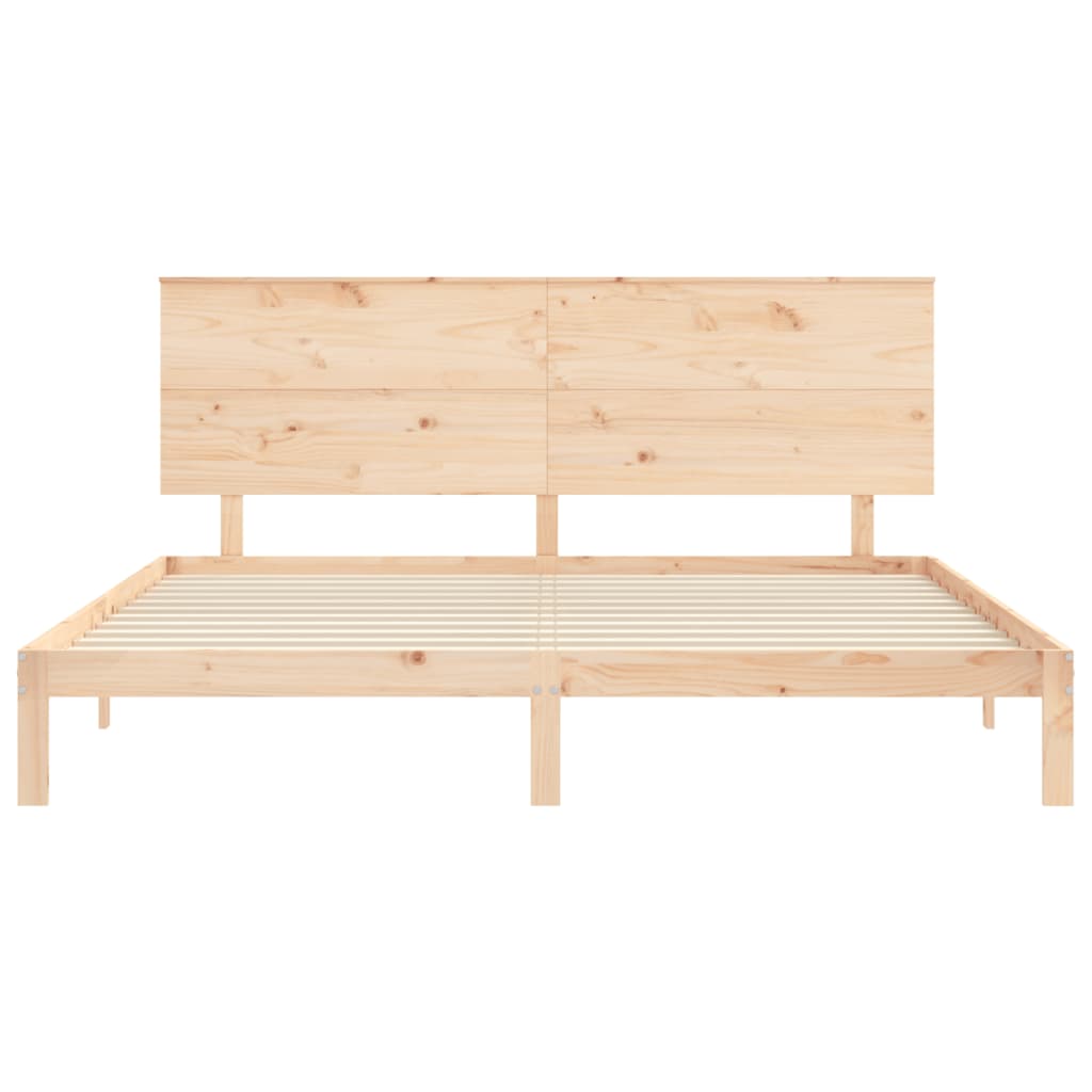 Giroletto senza Materasso 200x200 cm in Legno Massello di Pino | homemem39