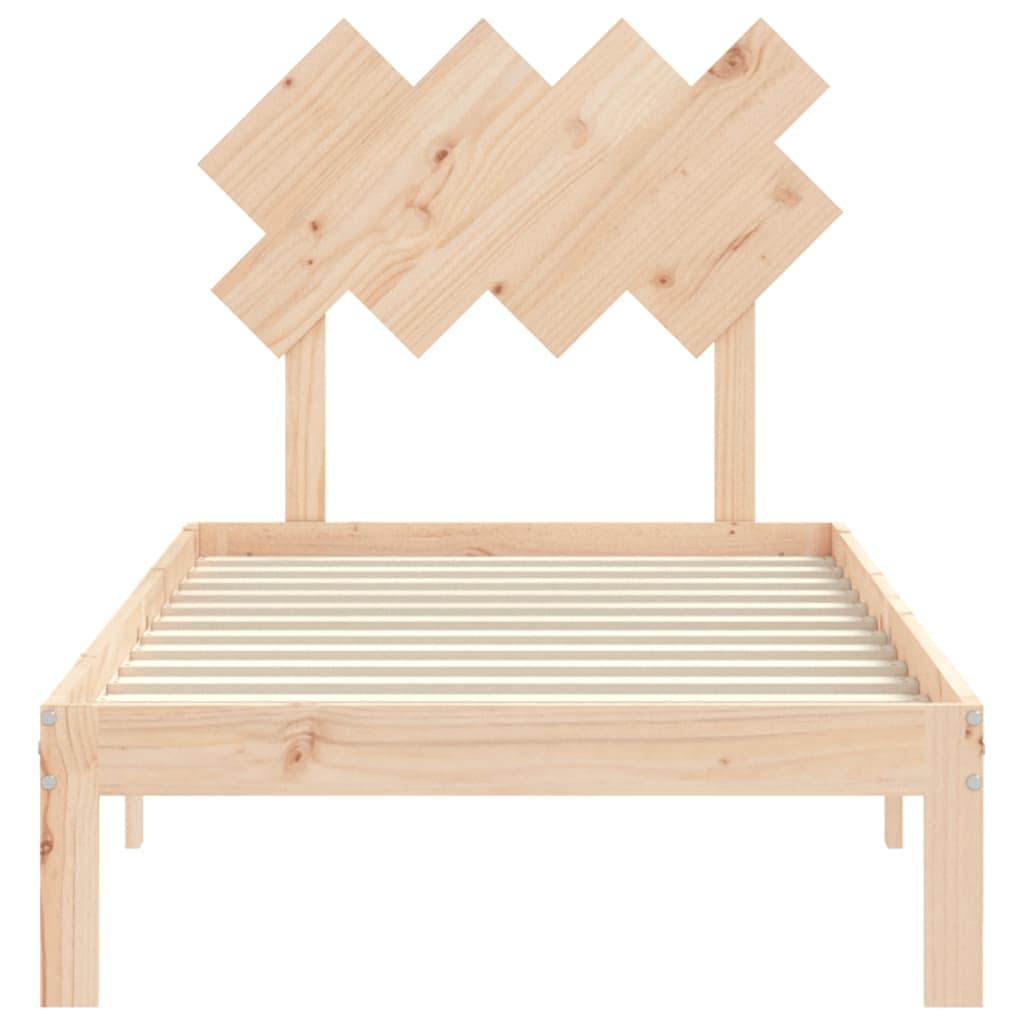 Giroletto senza Materasso 90x200 cm in Legno Massello di Pino