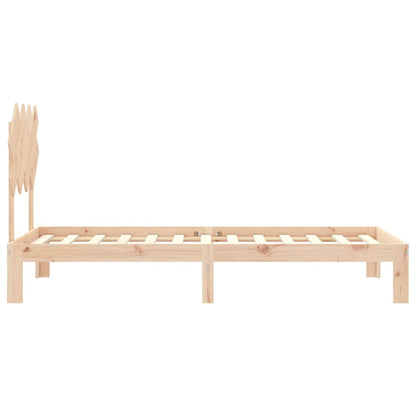Giroletto senza Materasso 90x200 cm in Legno Massello di Pino