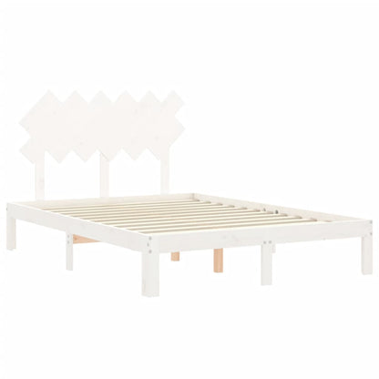 Giroletto senza Materasso Bianco 120x200 cm Legno Massello Pino
