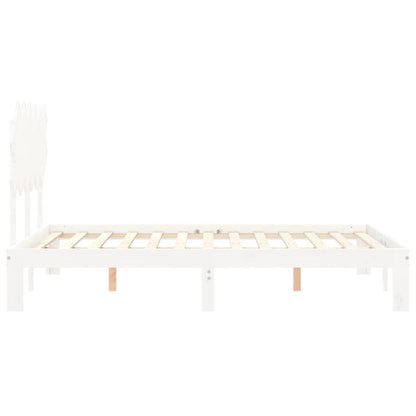 Giroletto senza Materasso Bianco 120x200 cm Legno Massello Pino