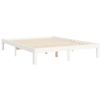 Giroletto senza Materasso Bianco 140x200 cm Legno Massello Pino