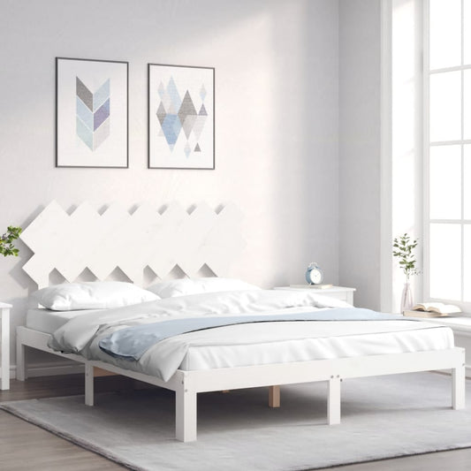 Giroletto senza Materasso Bianco 140x200 cm Legno Massello Pino | homemem39