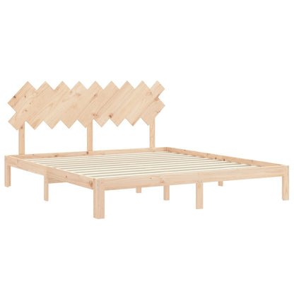 Giroletto con Testiera Super King Size in Legno Massello