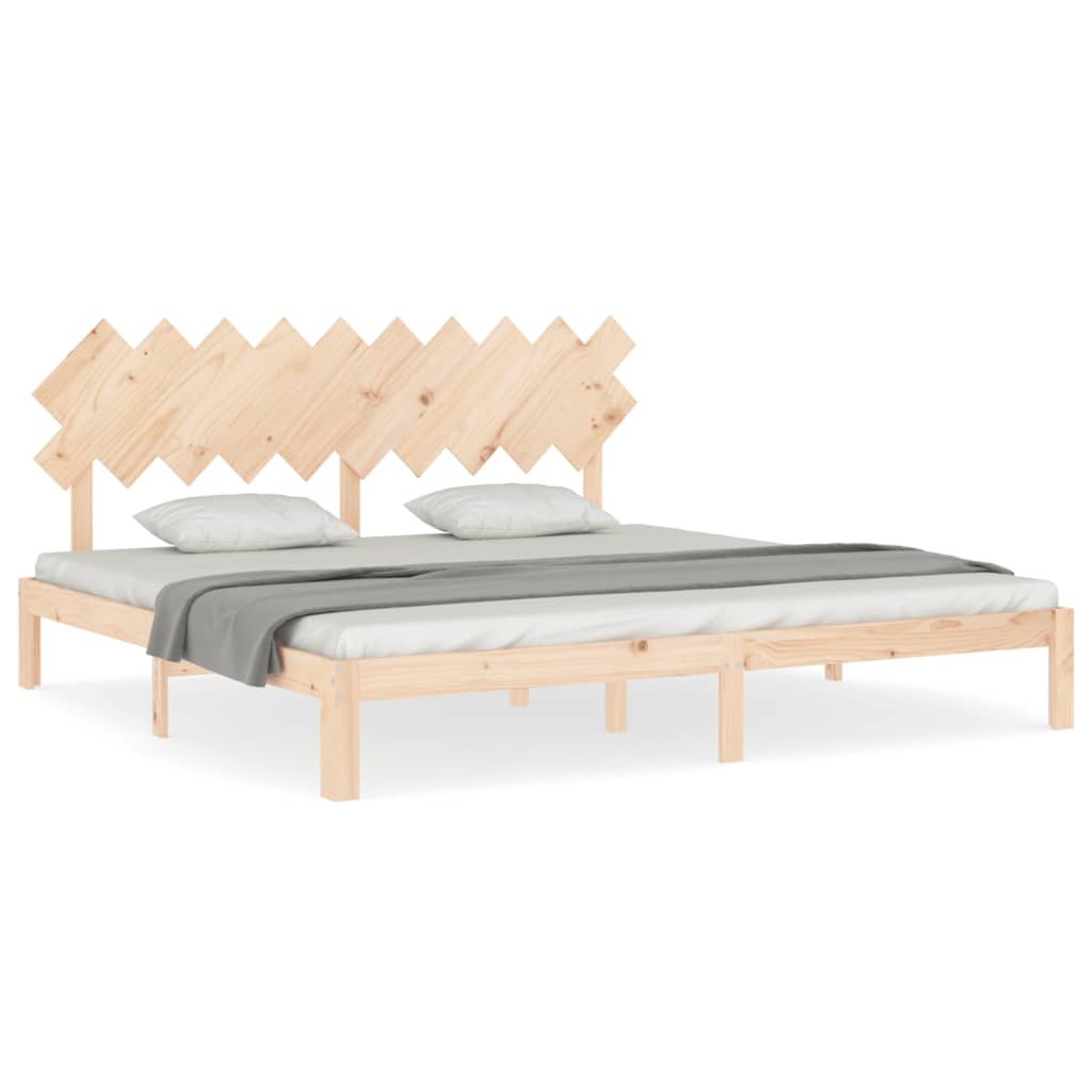 Giroletto senza Materasso 200x200 cm in Legno Massello di Pino