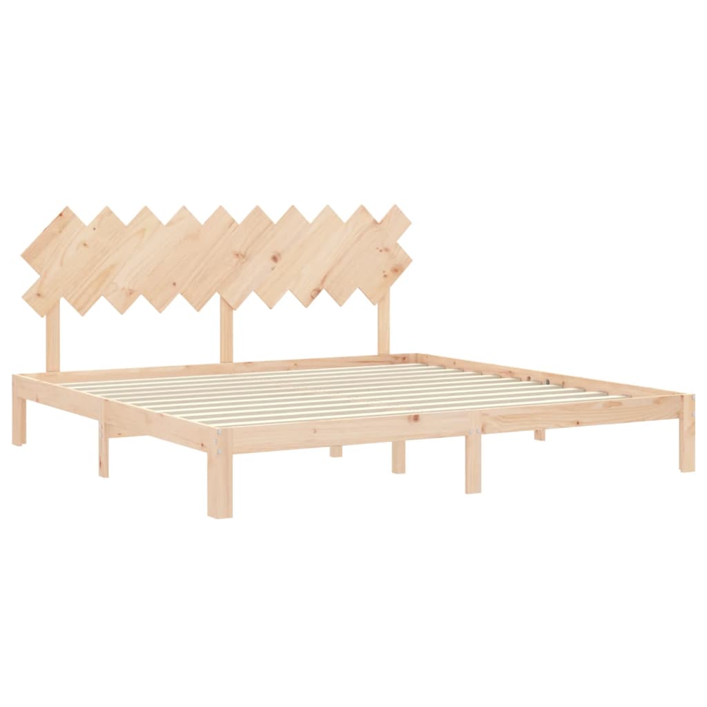 Giroletto senza Materasso 200x200 cm in Legno Massello di Pino