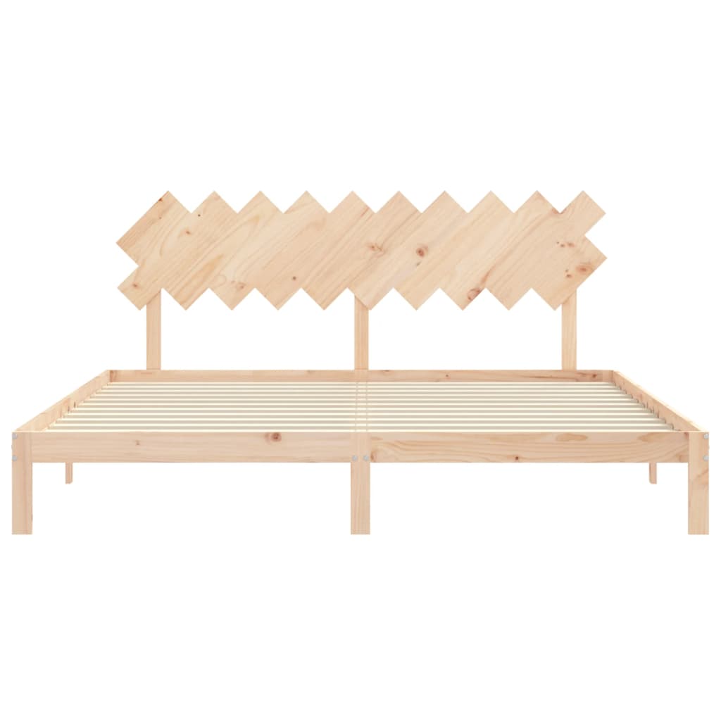 Giroletto senza Materasso 200x200 cm in Legno Massello di Pino