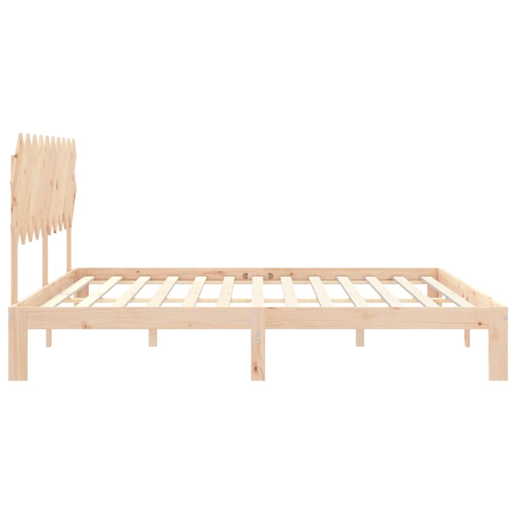 Giroletto senza Materasso 200x200 cm in Legno Massello di Pino