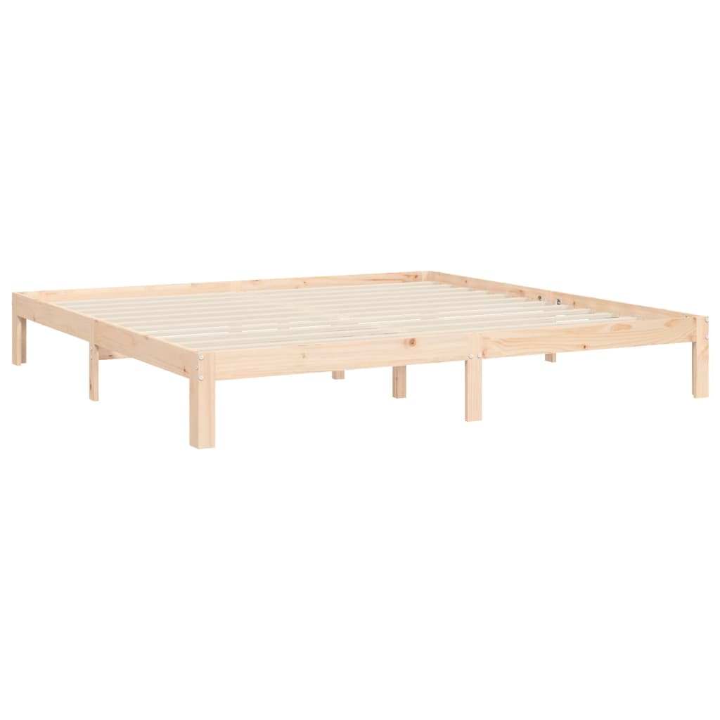 Giroletto senza Materasso 200x200 cm in Legno Massello di Pino