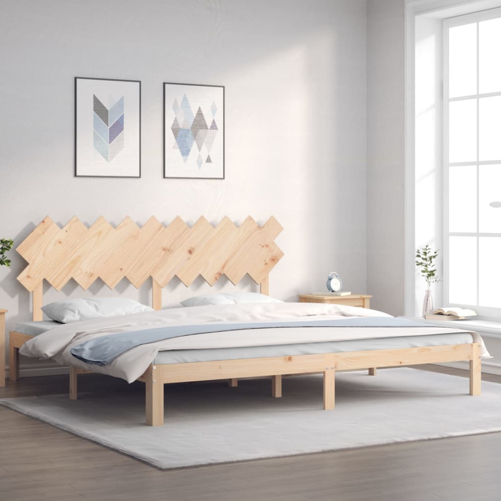 Giroletto senza Materasso 200x200 cm in Legno Massello di Pino