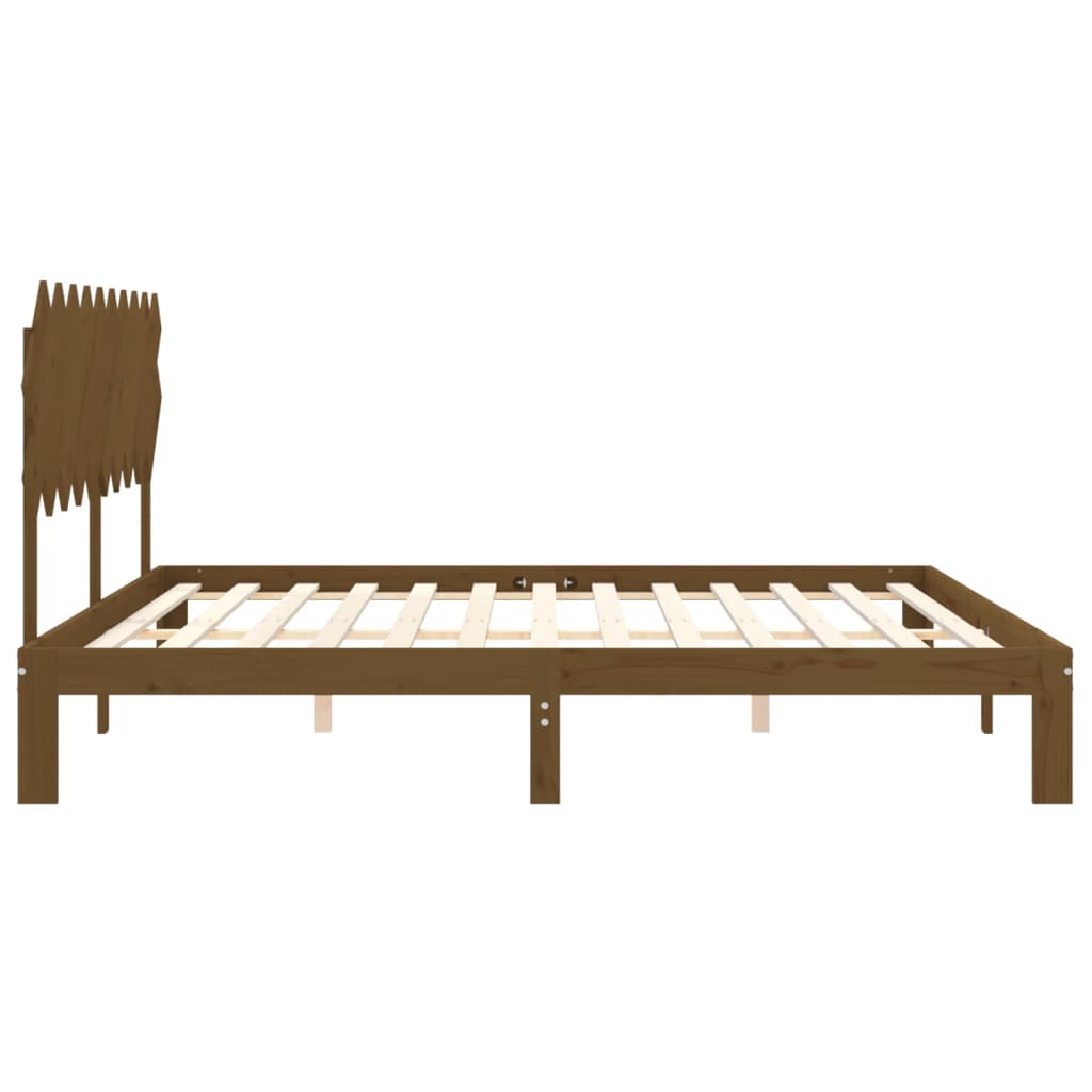 Giroletto con Testiera ambra 200x200 cm in Legno Massello