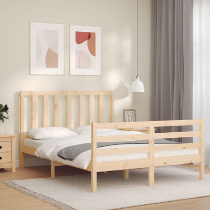 Letto senza Materasso 140x190 cm in Legno Massello di Pino