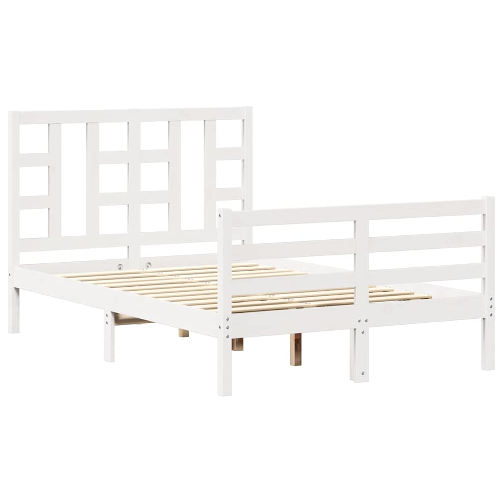 Giroletto con Testiera Bianco Small Double Legno Massello