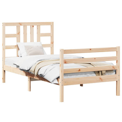 Giroletto senza Materasso 90x200 cm in Legno Massello di Pino