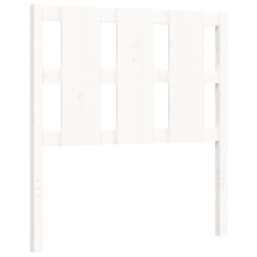 Giroletto con Testiera Bianco Small Single Legno Massello