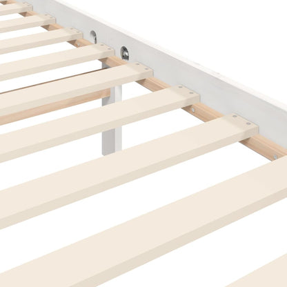 Giroletto con Testiera Bianco 200x200 cm in Legno Massello | homemem39