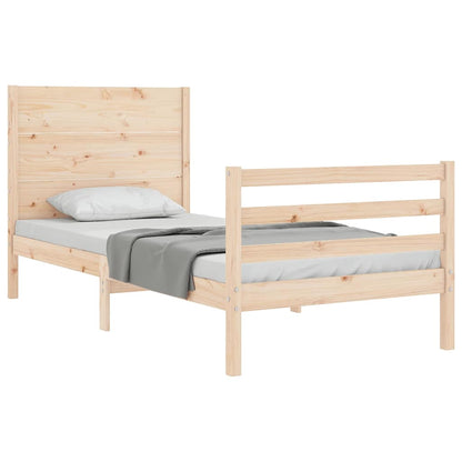 Giroletto con Testiera 100x200 cm in Legno Massello | homemem39