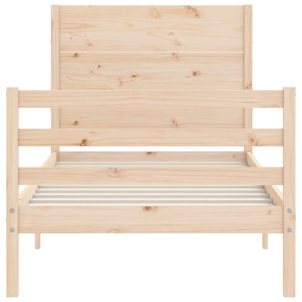 Giroletto con Testiera 100x200 cm in Legno Massello | homemem39