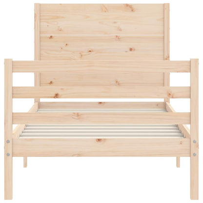 Giroletto con Testiera 100x200 cm in Legno Massello | homemem39