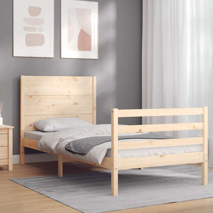 Giroletto con Testiera 100x200 cm in Legno Massello | homemem39
