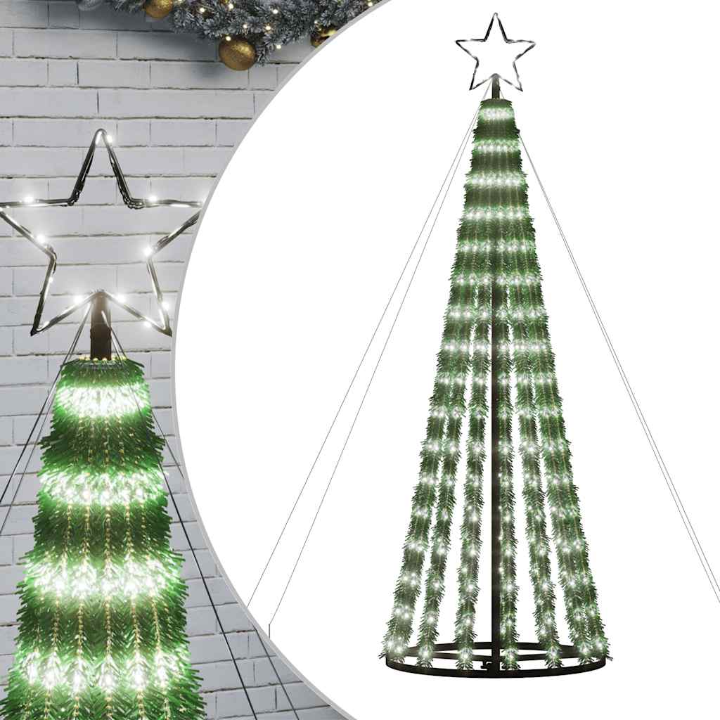 Albero di Natale a LED 275 LED Bianco Freddo 180 cm