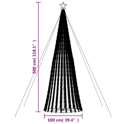 Albero di Natale a LED 688 LED Blu 300 cm
