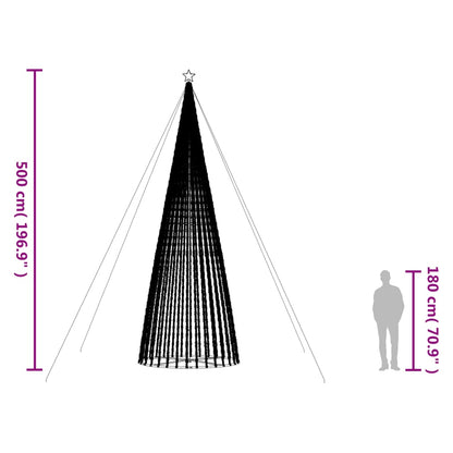 Albero di Natale a LED 1544 LED Colorato 500 cm | homemem39