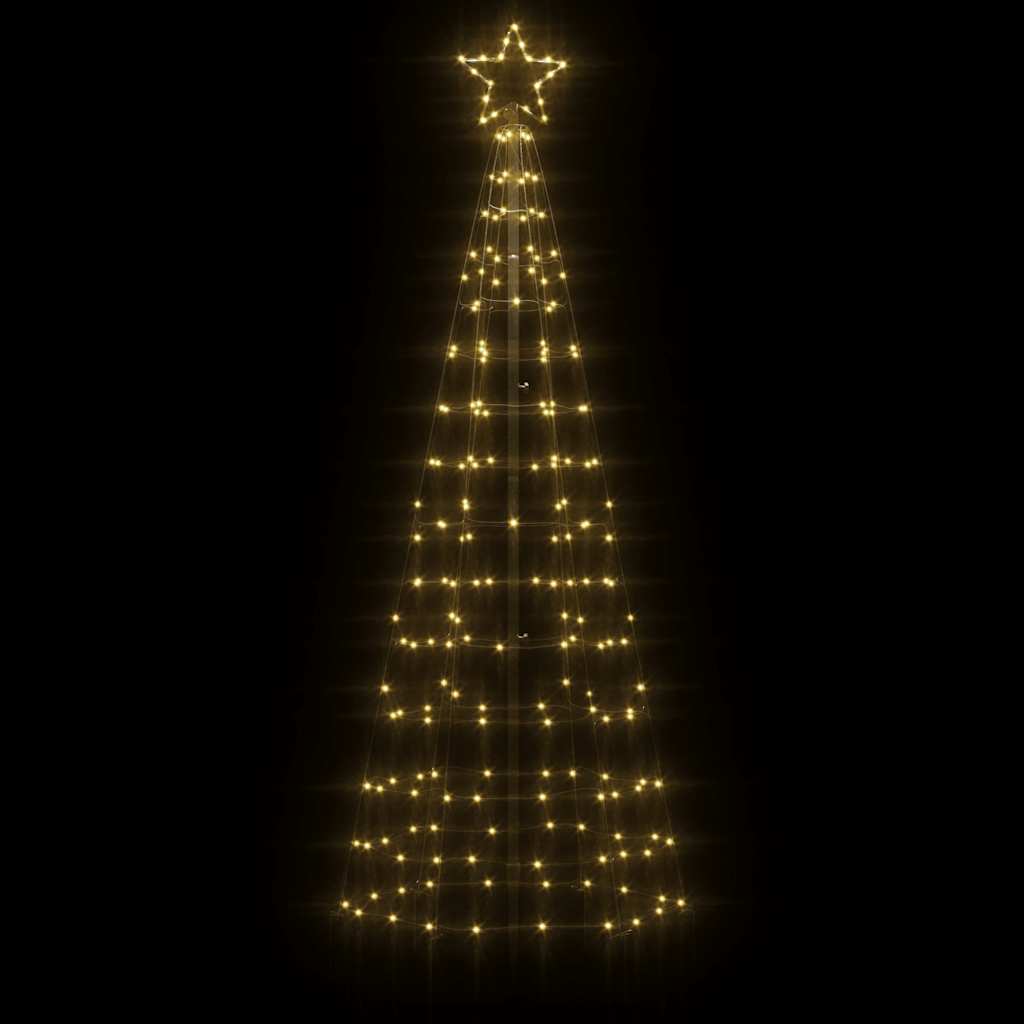 Albero di Natale a LED con Punte 220 LED Bianco Caldo 180 cm