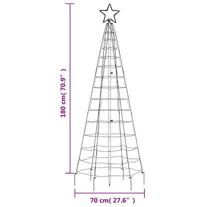 Albero di Natale a LED con Punte 220 LED Bianco Caldo 180 cm
