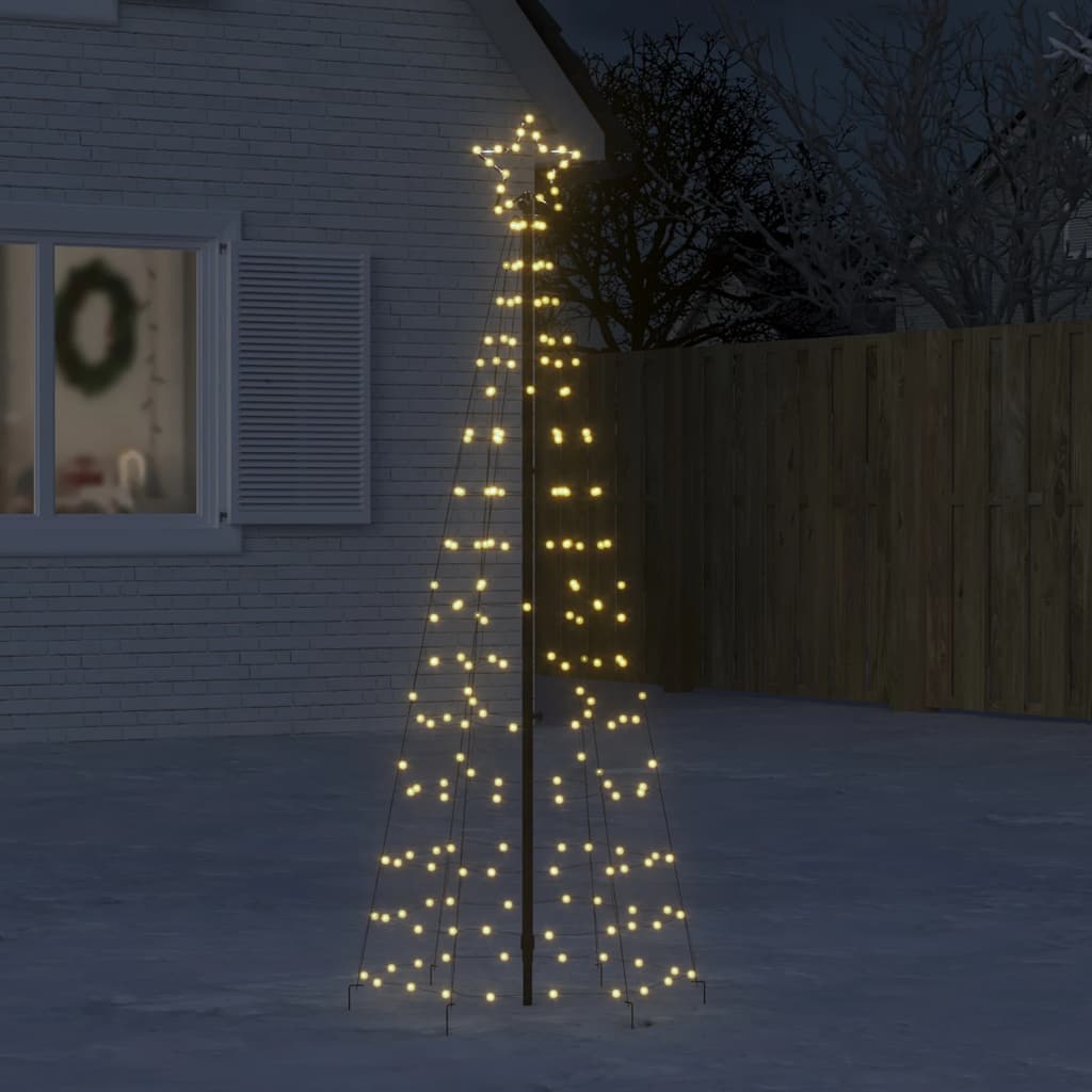 Albero di Natale a LED con Punte 220 LED Bianco Caldo 180 cm