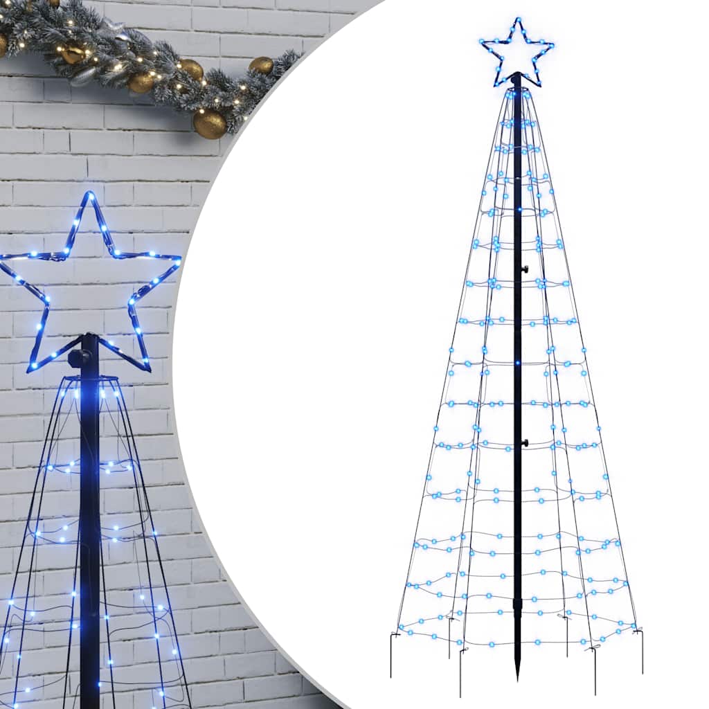 Albero di Natale a LED con Punte 220 LED Blu 180 cm