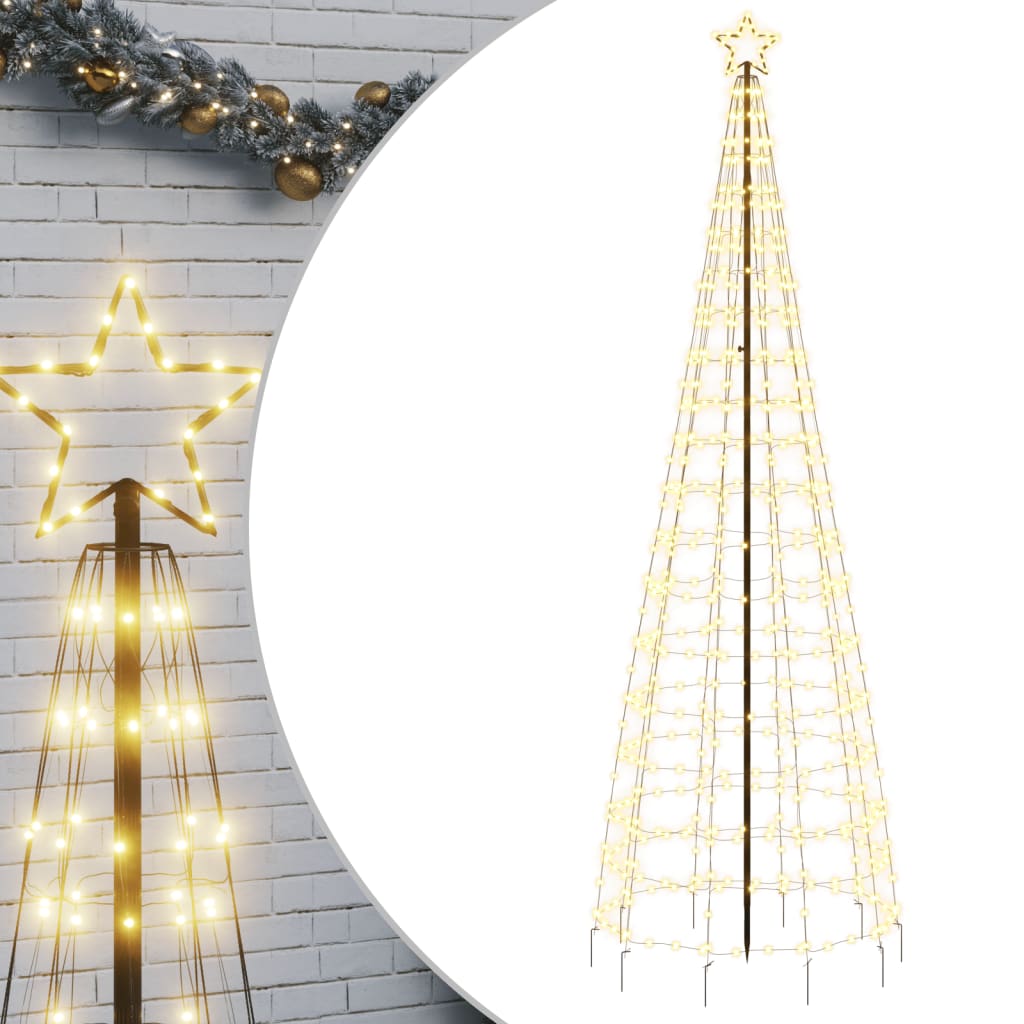 Albero di Natale a LED con Punte 570 LED Bianco Caldo 300 cm