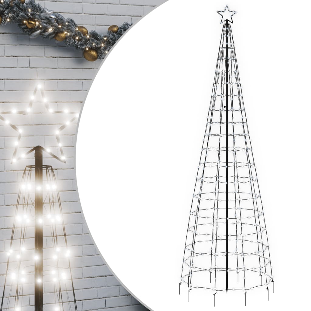 Albero di Natale a LED con Punte 570 LED Bianco Freddo 300 cm