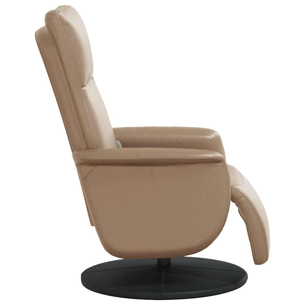 Poltrona Reclinabile Massaggi Poggiapiedi Cappuccino Similpelle | homemem39